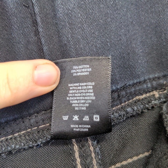 Be Girl Women's Mini Skirt Black 3XL Black Denim Button Front Pencil Stretch - Picture 9 of 12